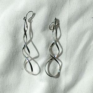 Silver dangling earrings